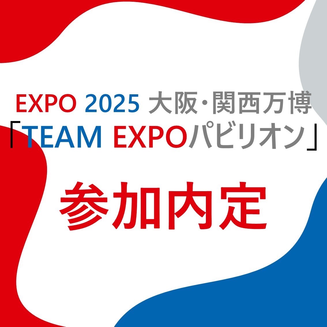 EXPO 2025 大阪・関西万博「TEAM EXPOパビリオン」に参加内定！