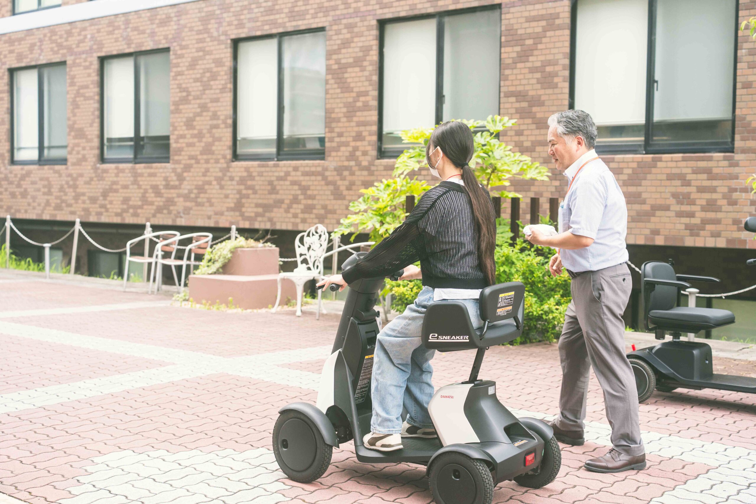 電動車椅子試乗体験の様子