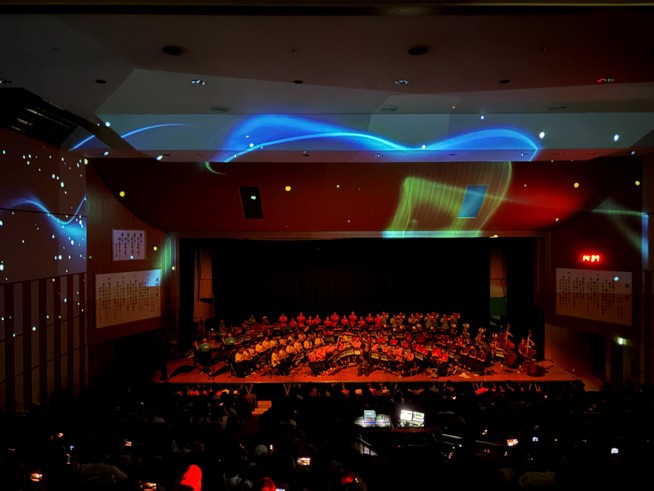東海大学付属大阪仰星高等学校「星河祭」でプロジェクションマッピング制作に協力しました