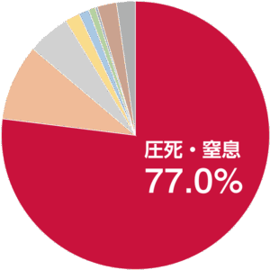 死因別グラフ（阪神淡路大震災）
