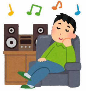 スピーカーで音楽を聴く人