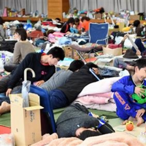 平成28年熊本地震時、熊本県益城町で開設された指定避難所での避難生活のようす